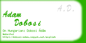 adam dobosi business card